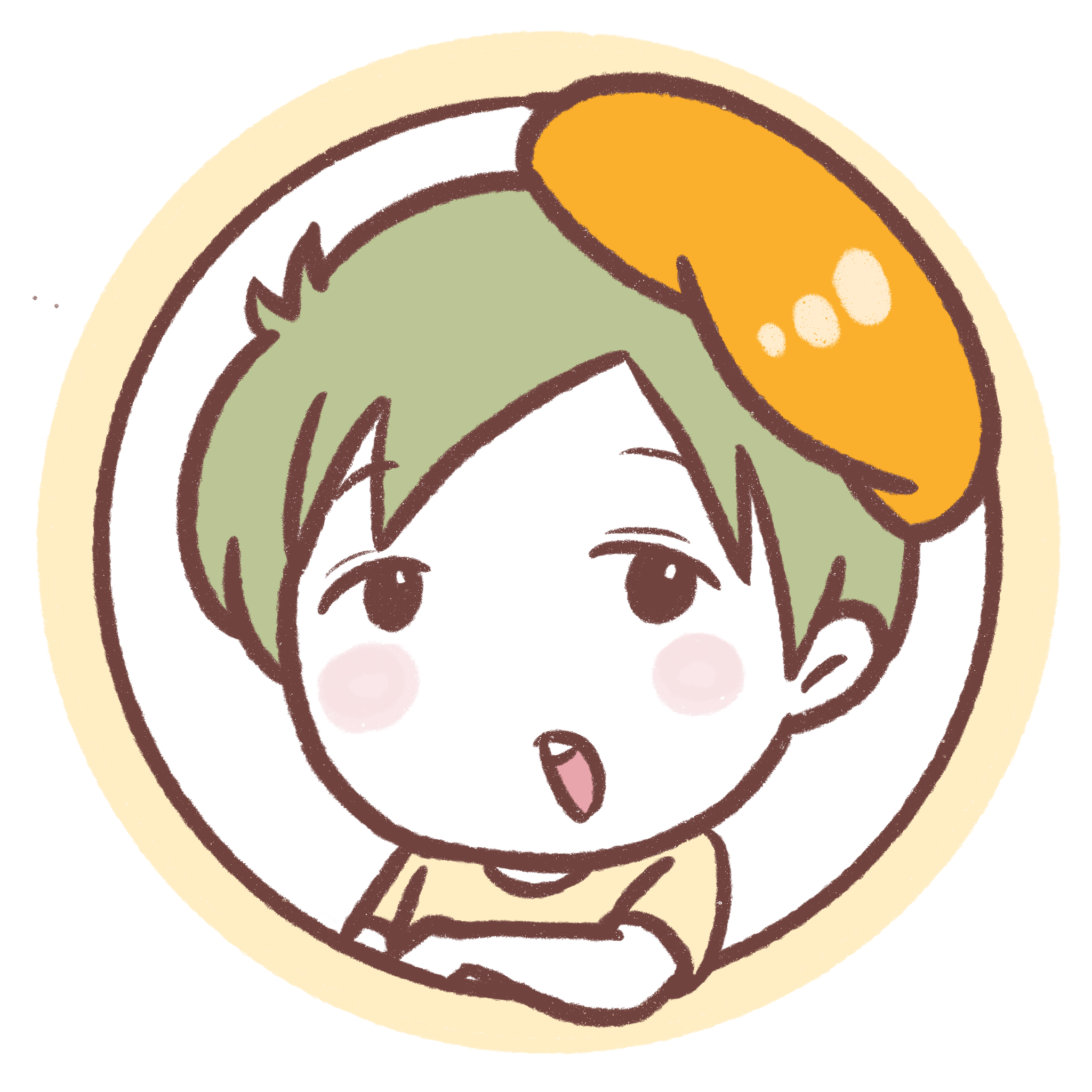 作家かどたあいの似顔絵アイコン